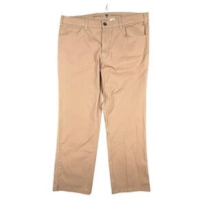 Oak Hill Chino Pants Mens 42x32 Tan Straight Fit Cotton Spandex‎ Comfort NWoT